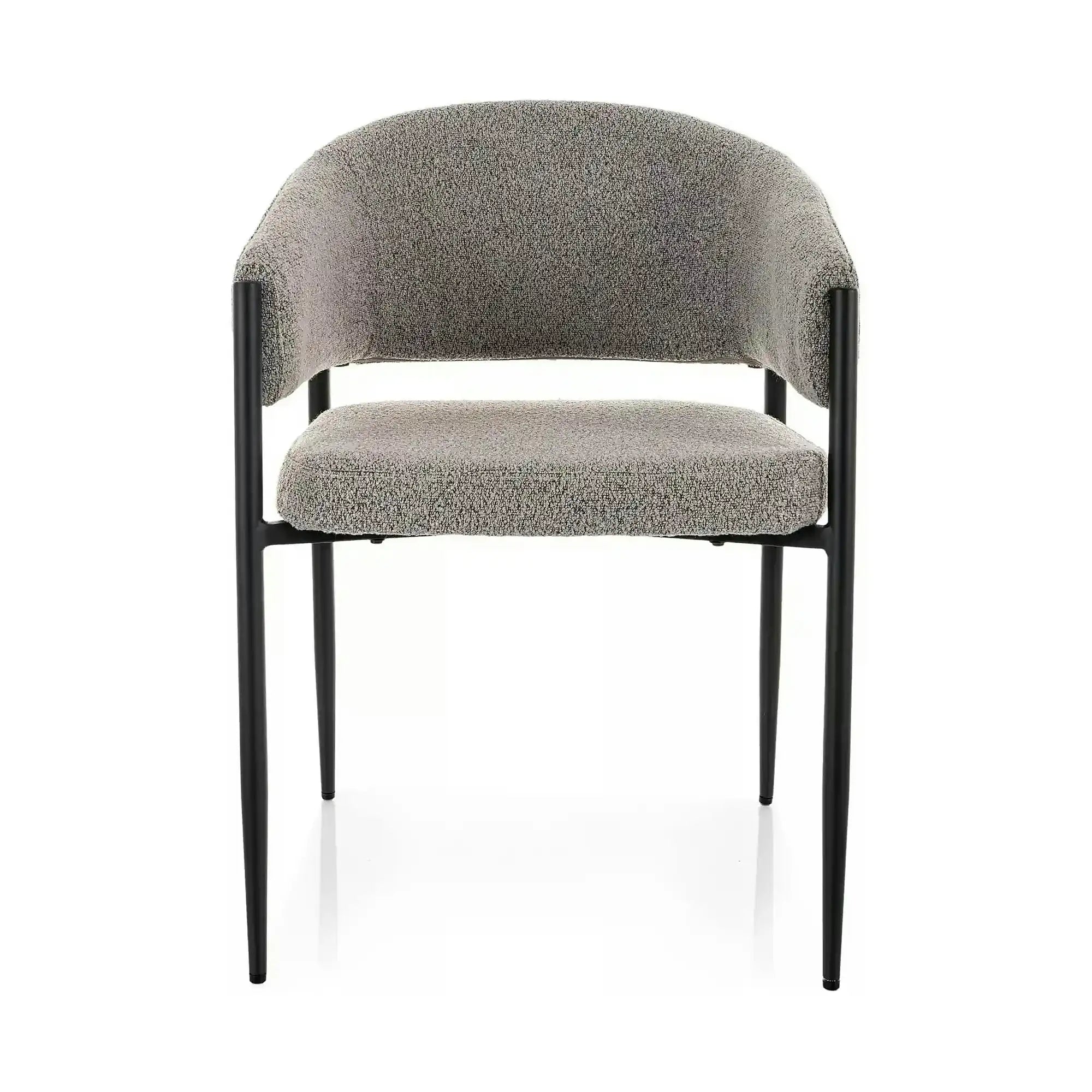 Scaun AKITA, gri/negru, stofă/metal, 56x48x78 cm