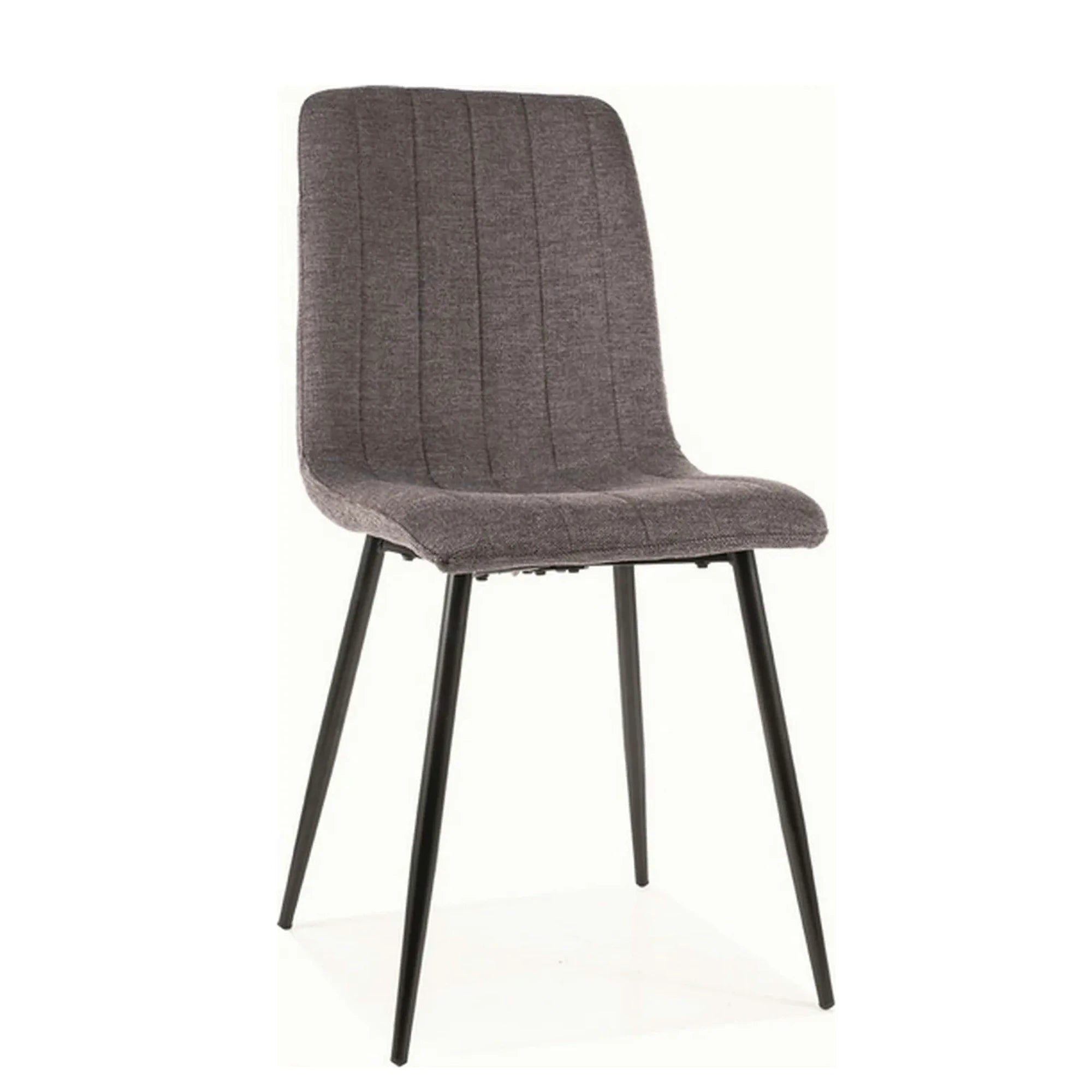 Scaun ALAN, gri inchis/negru, stofa clasica/metal, 45x39x91 cm