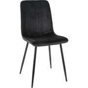 Scaun ALAN, negru, stofa catifelata/metal, 45x39x91 cm