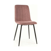 Scaun ALAN, roz antic/negru, stofa/metal, 45x39x91 cm