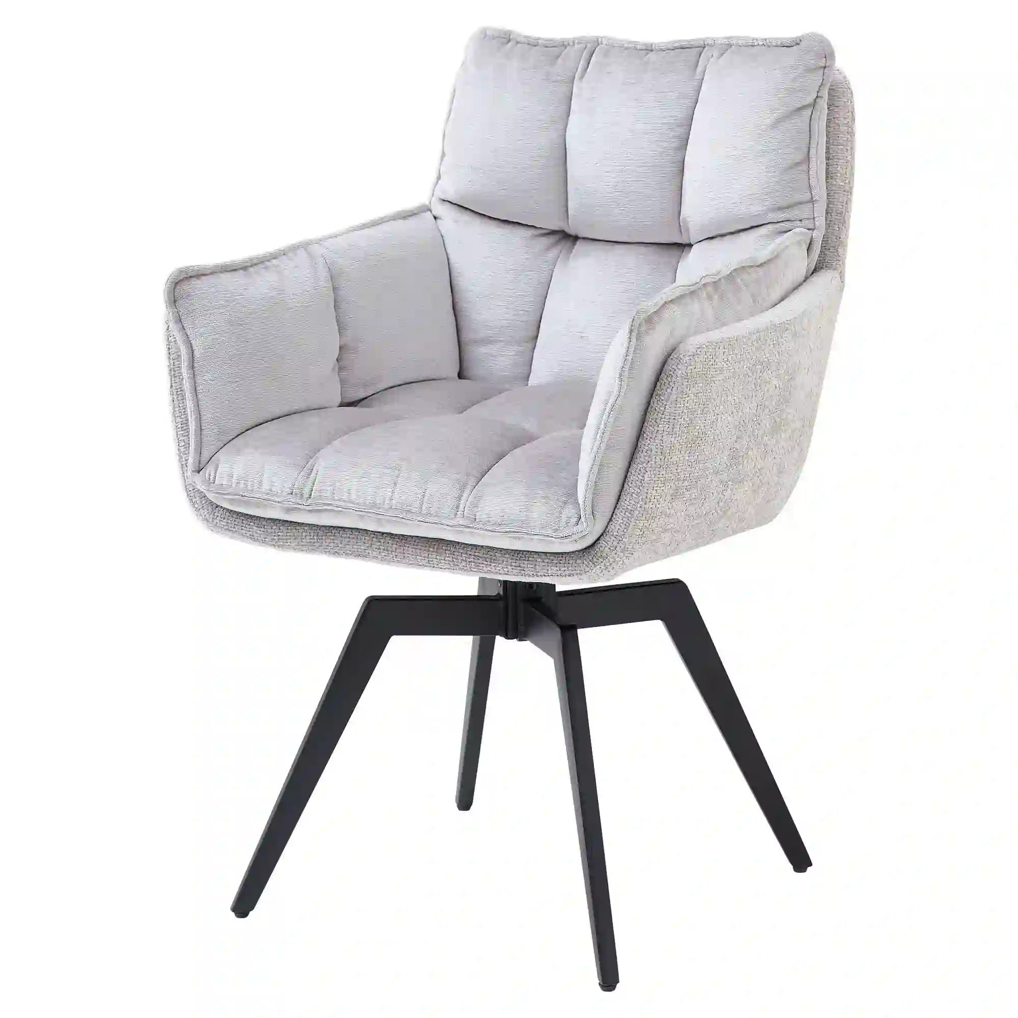 Scaun ALANI, gri/negru, stofa catifelata/metal, 64x65x89 cm