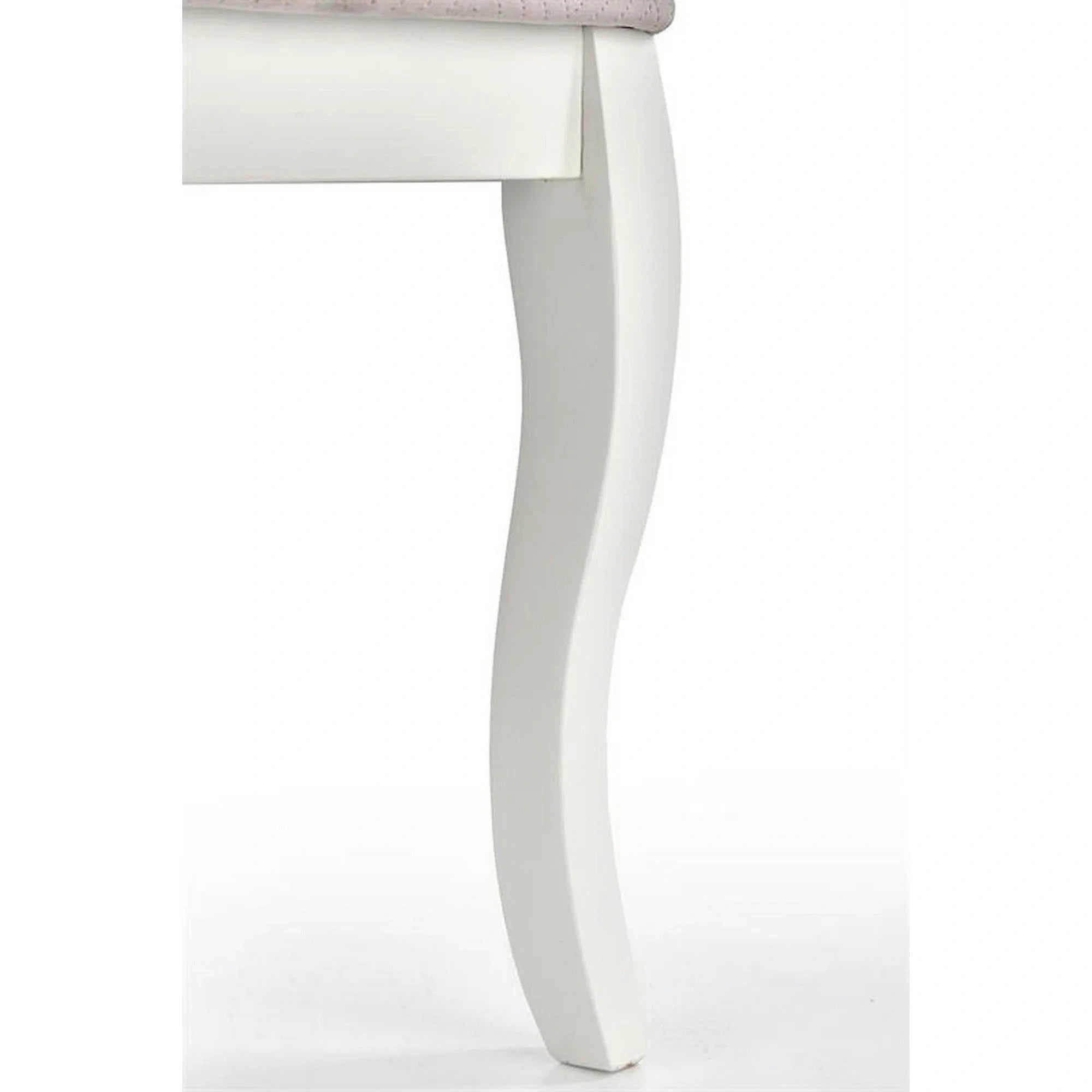 Scaun alb cu gri VELO, gri/alb, stofa catifelata/lemn, 44x53x96 cm