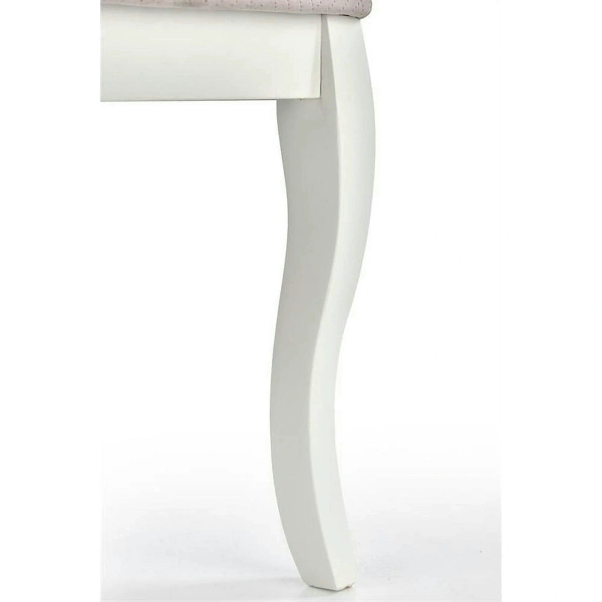 Scaun alb cu gri VELO, gri/alb, stofa catifelata/lemn, 44x53x96 cm
