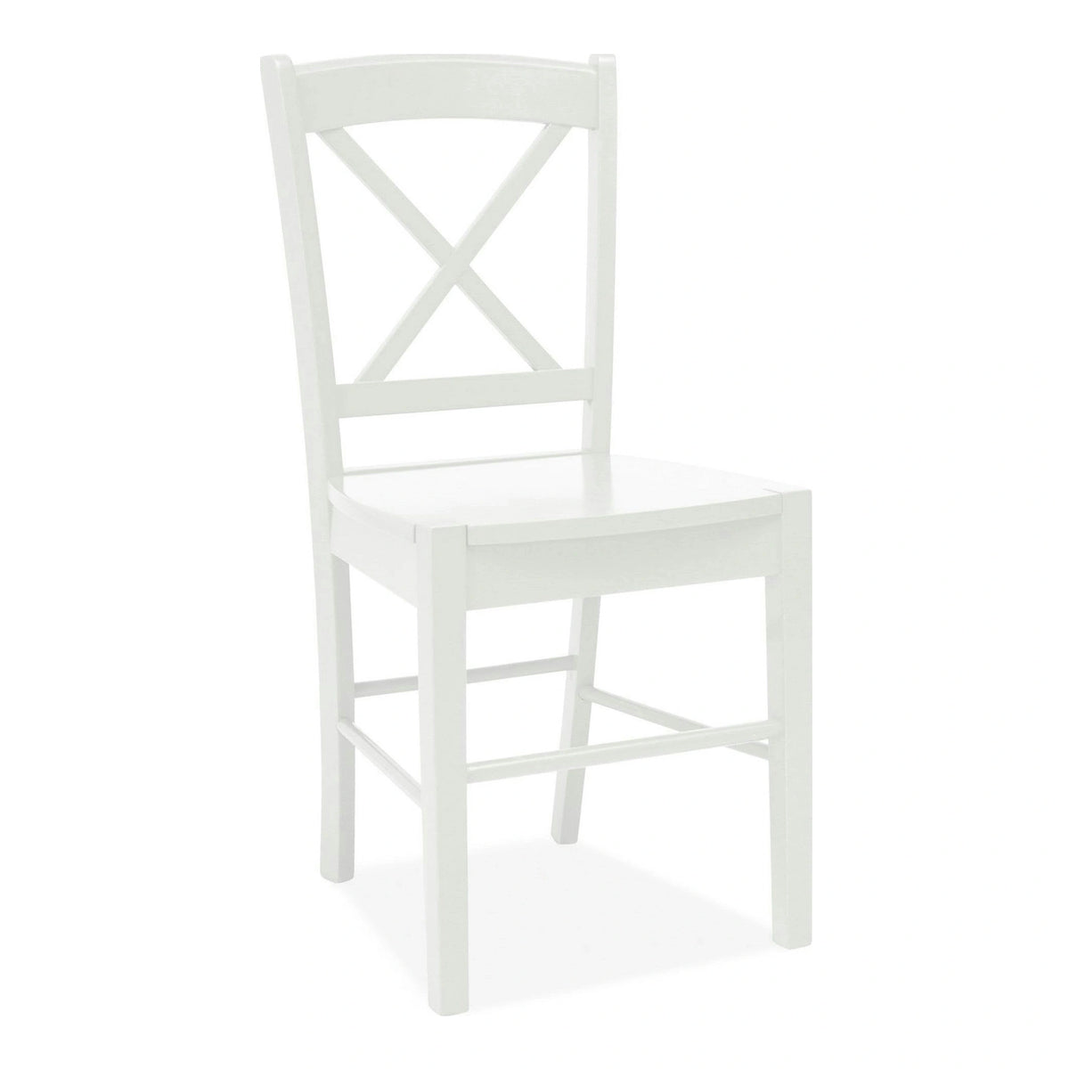 Scaun alb lemn masiv CD-56, 40x36x85 cm