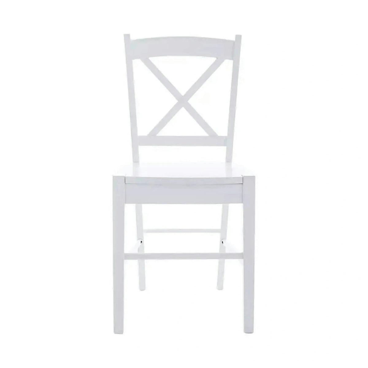 Scaun alb lemn masiv CD-56, 40x36x85 cm