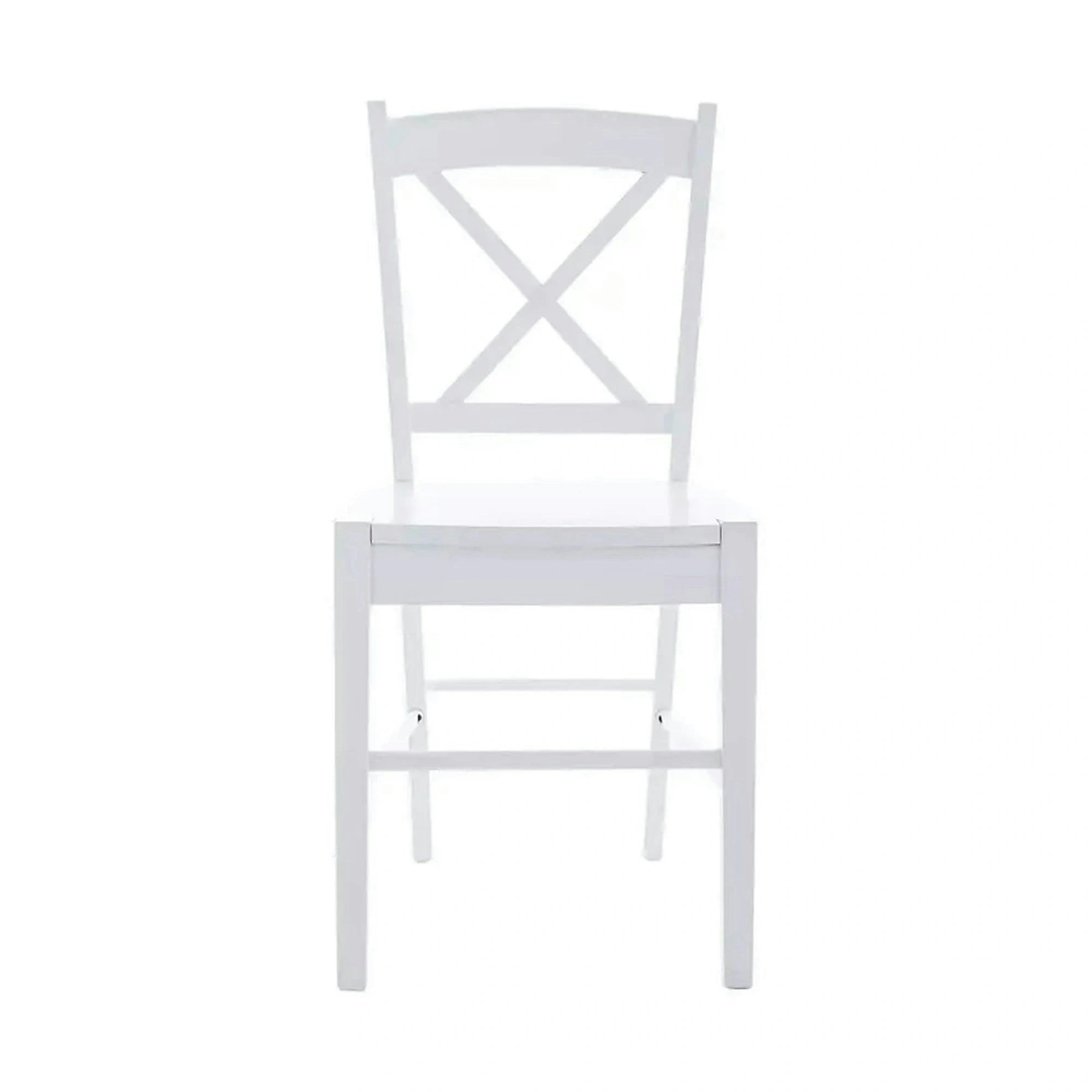 Scaun alb lemn masiv CD-56, 40x36x85 cm