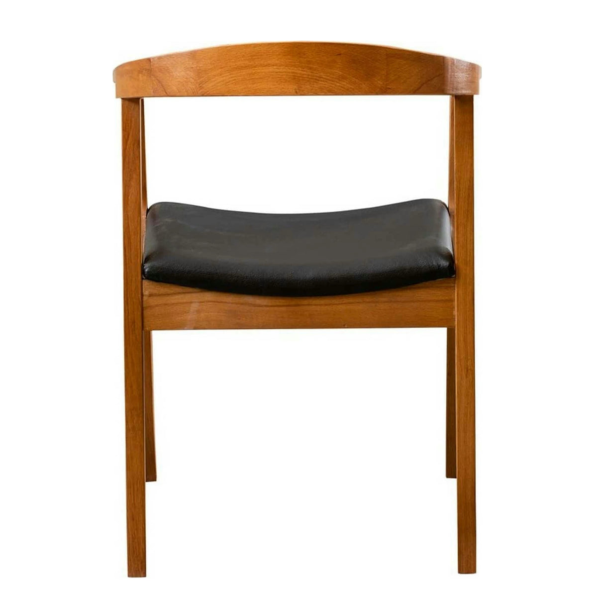 Scaun ALBERO 44, negru/nuc, piele ecologica/lemn, 50x53x70 cm