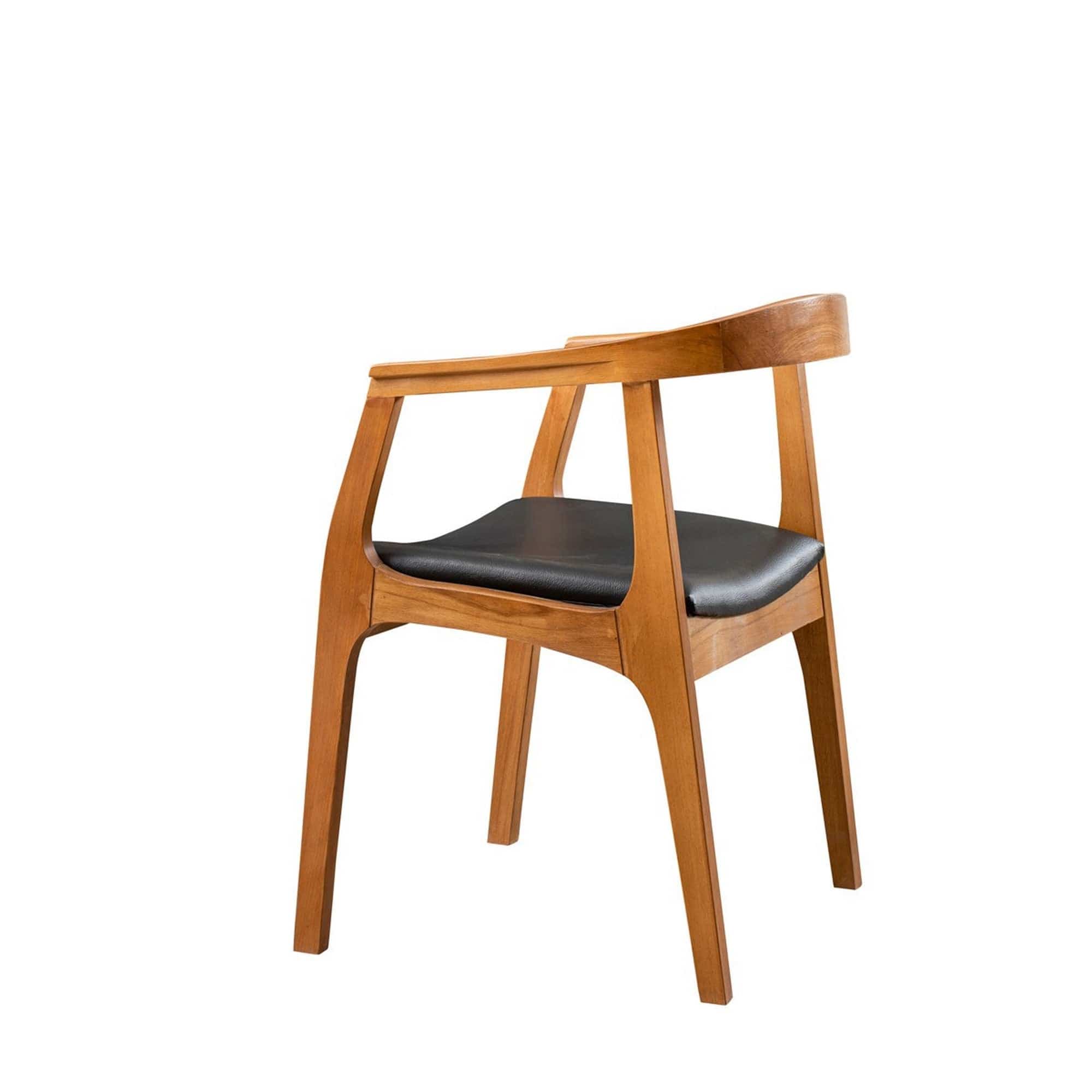 Scaun ALBERO 44, negru/nuc, piele ecologica/lemn, 50x53x70 cm