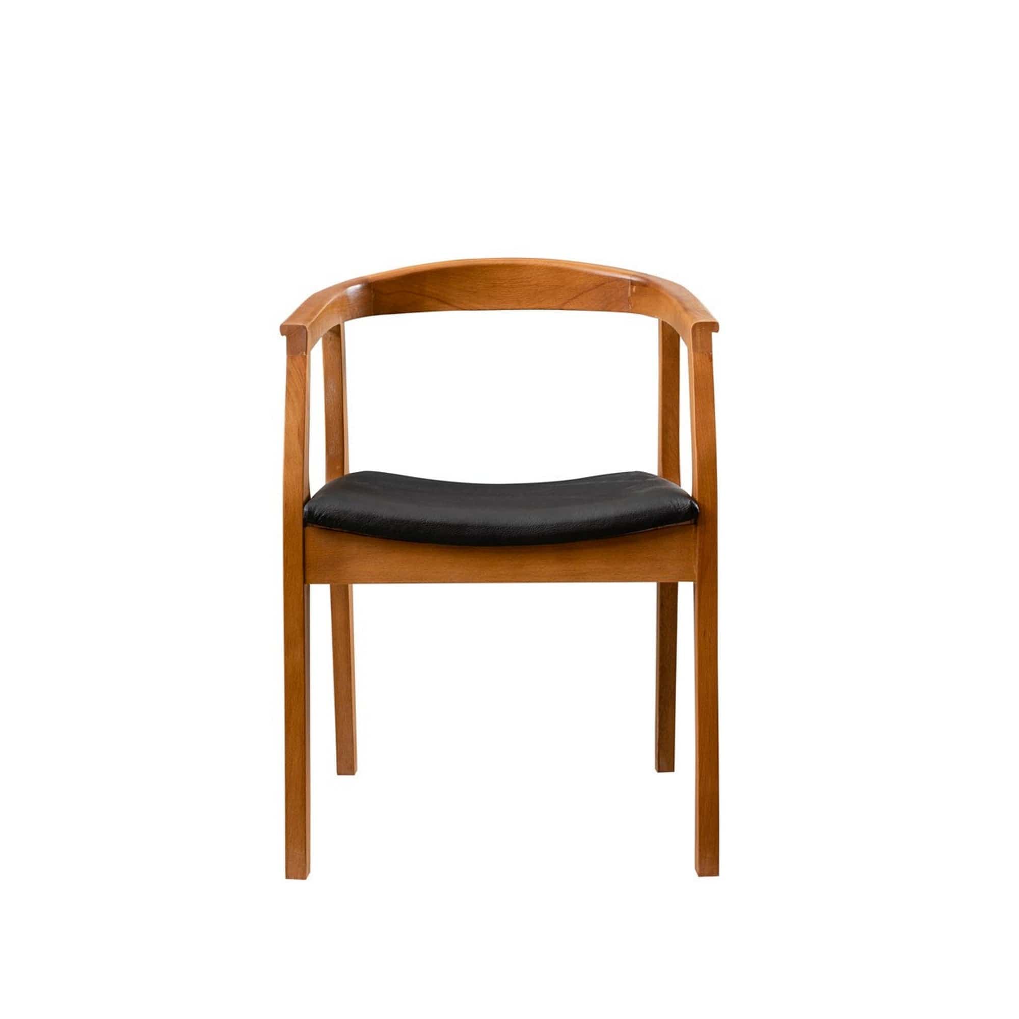 Scaun ALBERO 44, negru/nuc, piele ecologica/lemn, 50x53x70 cm