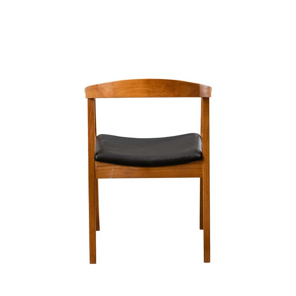 Scaun ALBERO 44, negru/nuc, piele ecologica/lemn, 50x53x70 cm