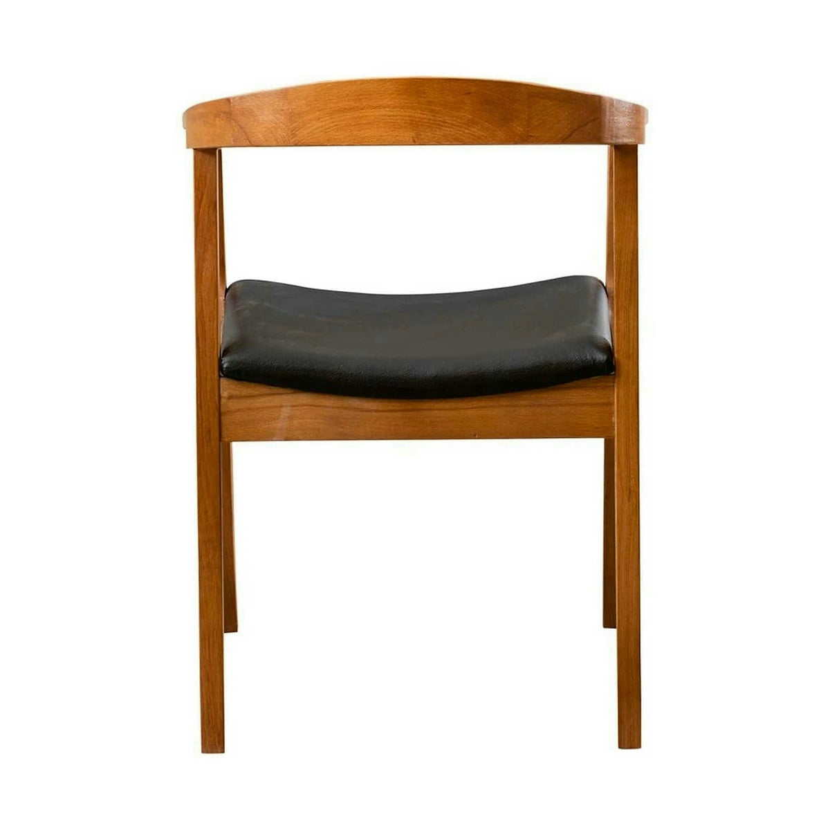 Scaun ALBERO 44, negru/nuc, piele ecologica/lemn, 50x53x70 cm