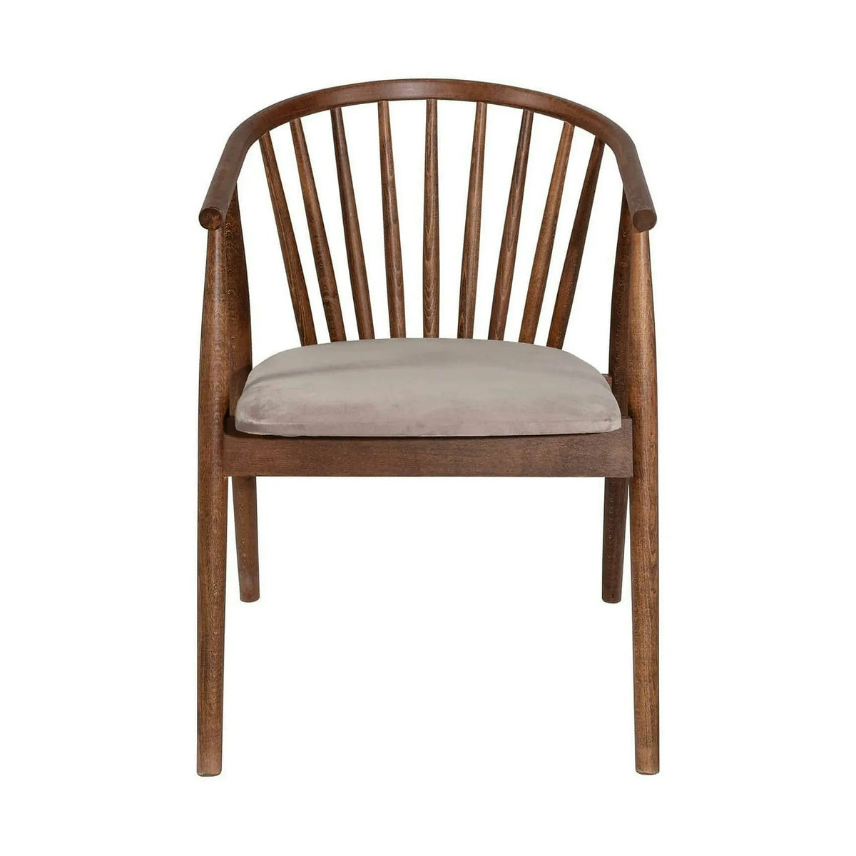 Scaun ALBERO 48, bej/nuc, stofa clasica/lemn, 55x47x77 cm