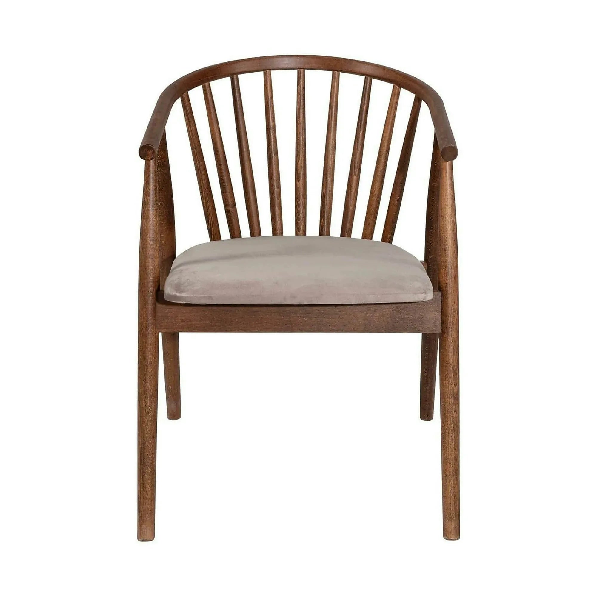 Scaun ALBERO 48, bej/nuc, stofa clasica/lemn, 55x47x77 cm