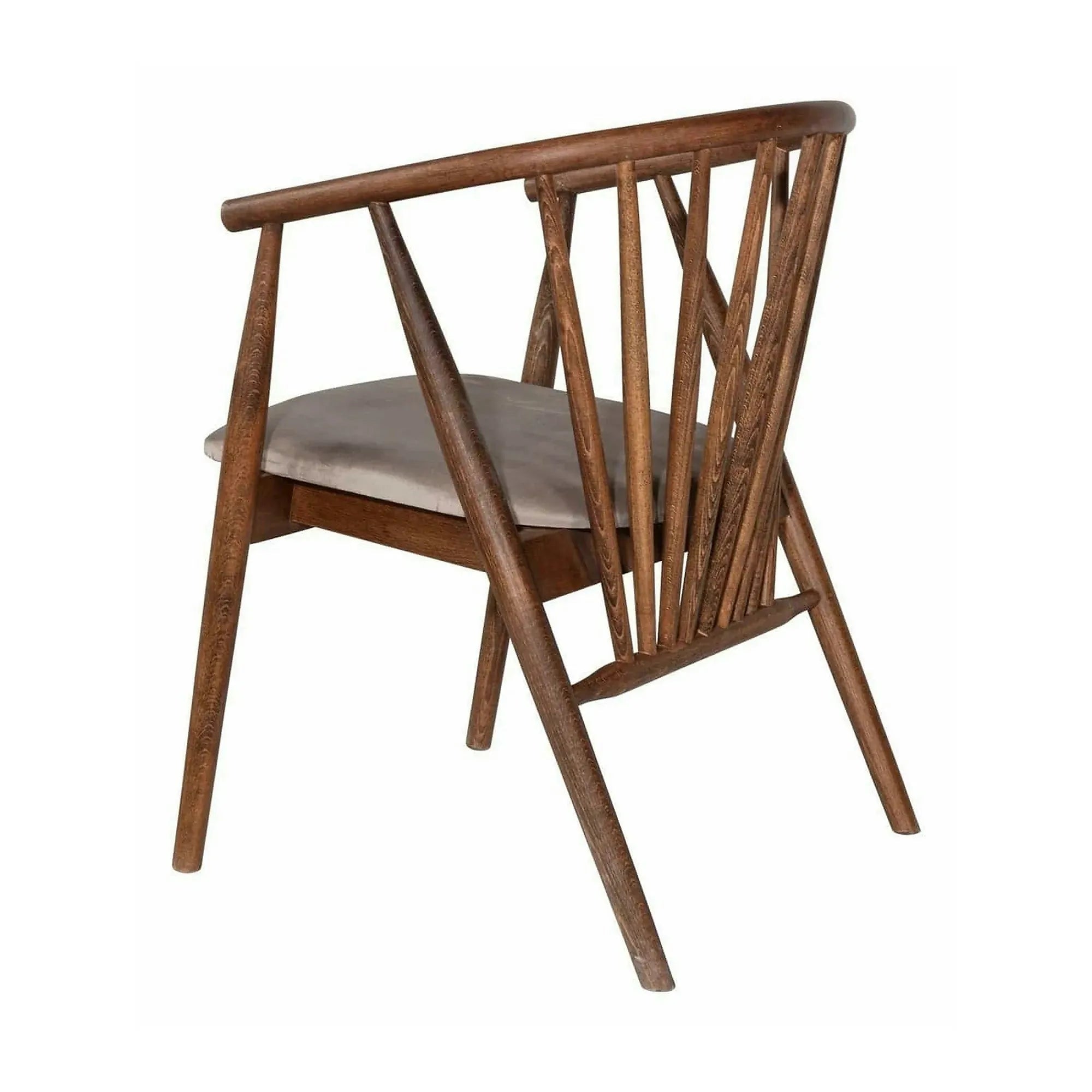 Scaun ALBERO 48, bej/nuc, stofa clasica/lemn, 55x47x77 cm