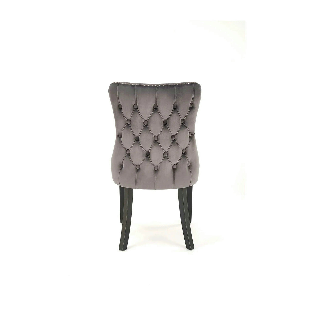 Scaun ALDA, gri/negru, stofa catifelata/lemn, 50x62x95 cm