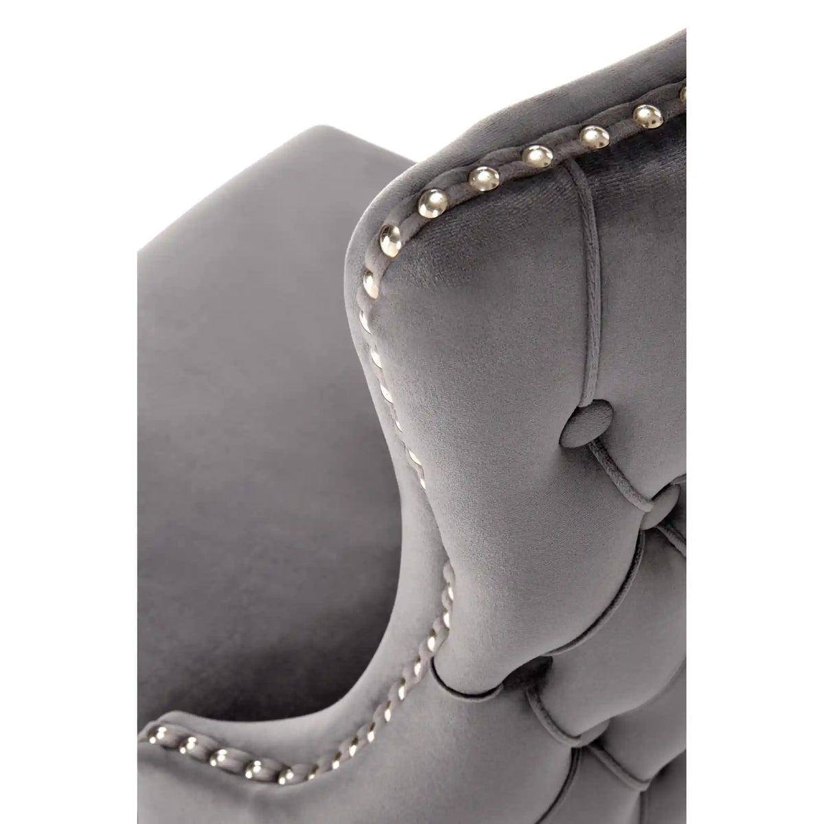 Scaun ALDA, gri/negru, stofa catifelata/lemn, 50x62x95 cm