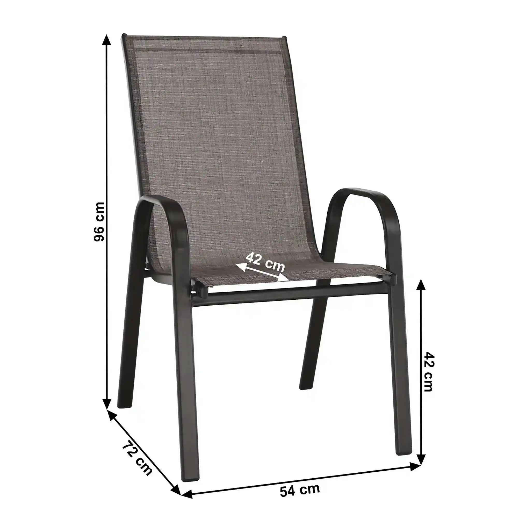 Scaun ALDERA, maro, stofa/otel, 54x72x96 cm