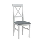 Scaun ALLA 3, gri/alb, stofa clasica/lemn, 43x51x95 cm