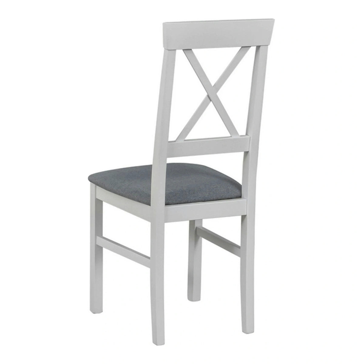 Scaun ALLA 3, gri/alb, stofa clasica/lemn, 43x51x95 cm