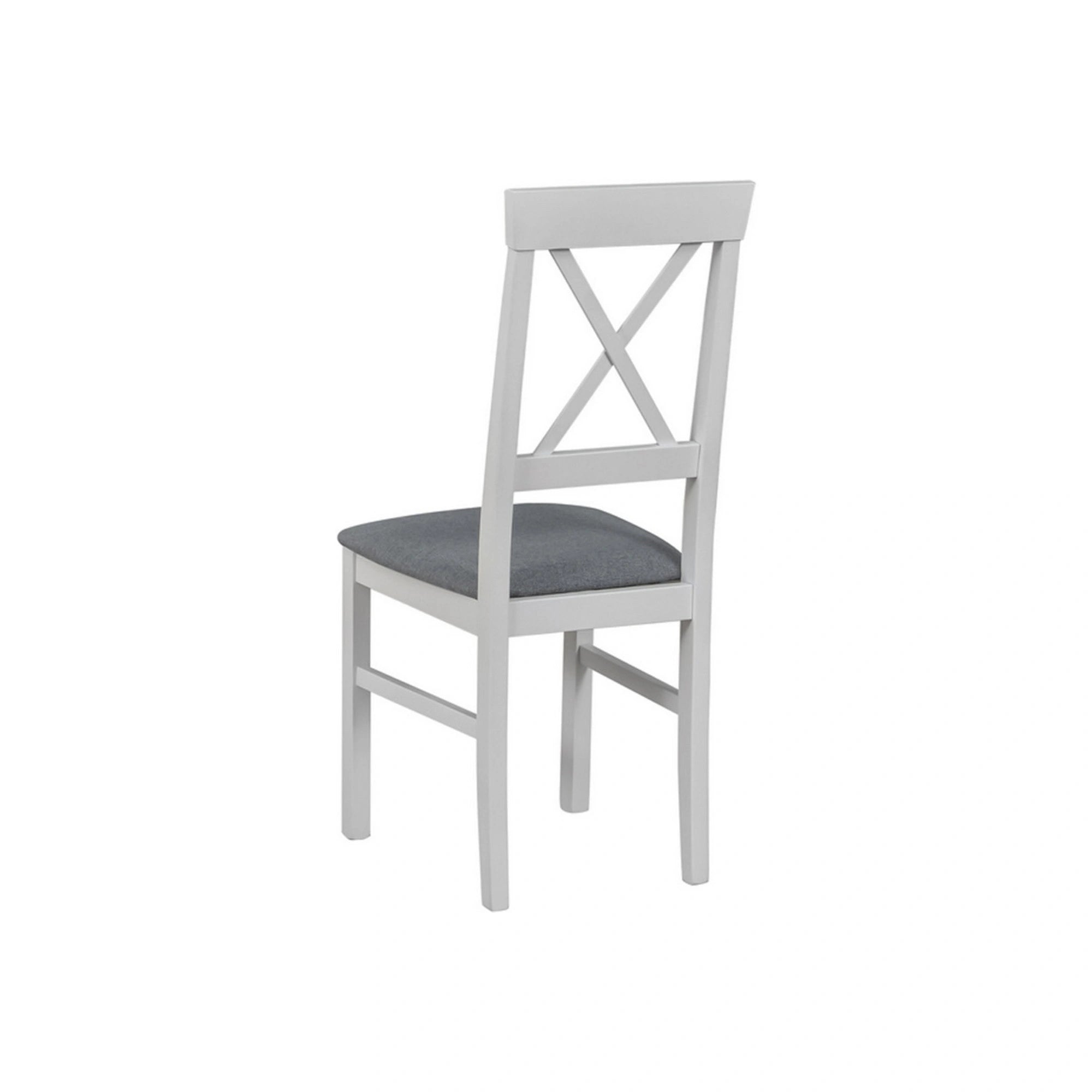 Scaun ALLA 3, gri/alb, stofa clasica/lemn, 43x51x95 cm