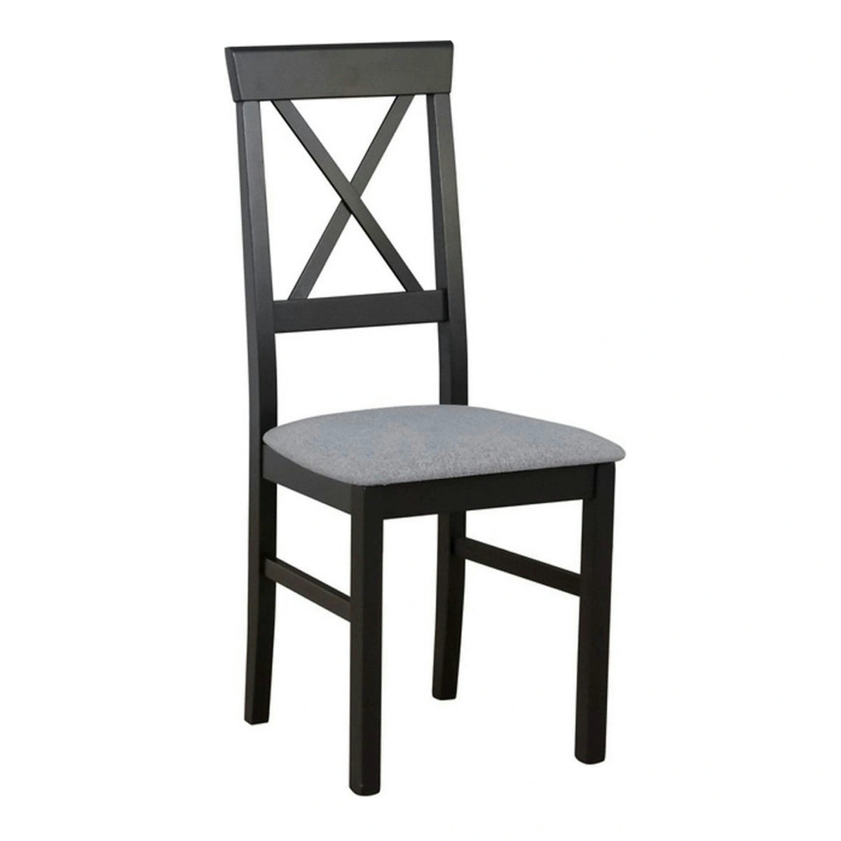 Scaun ALLA 3, gri deschis/negru, stofa clasica/lemn, 43x51x95 cm