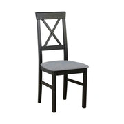 Scaun ALLA 3, gri deschis/negru, stofa clasica/lemn, 43x51x95 cm