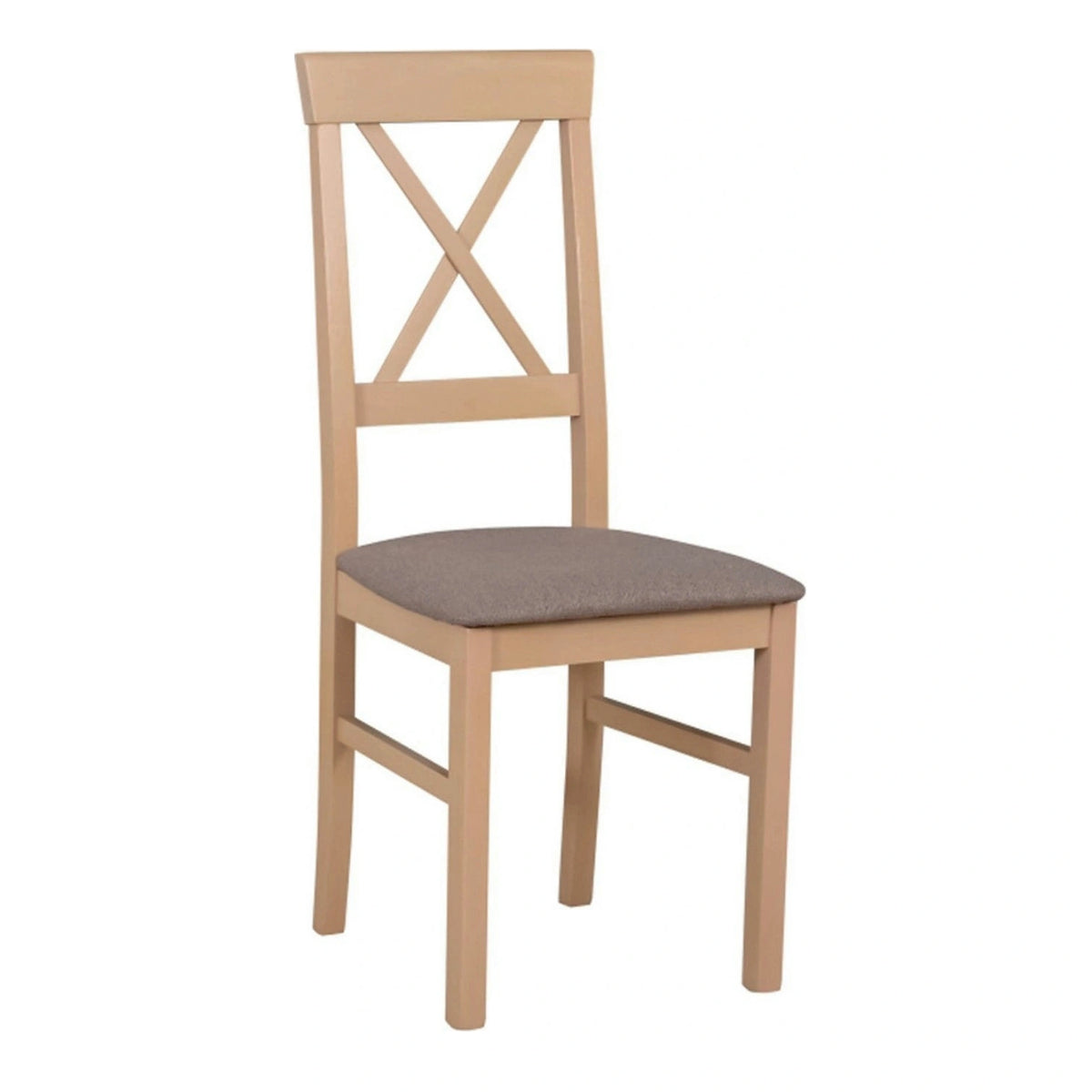 Scaun ALLA 3, maro/stejar sonoma, stofa clasica/lemn, 43x51x95 cm