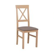 Scaun ALLA 3, maro/stejar sonoma, stofa clasica/lemn, 43x51x95 cm
