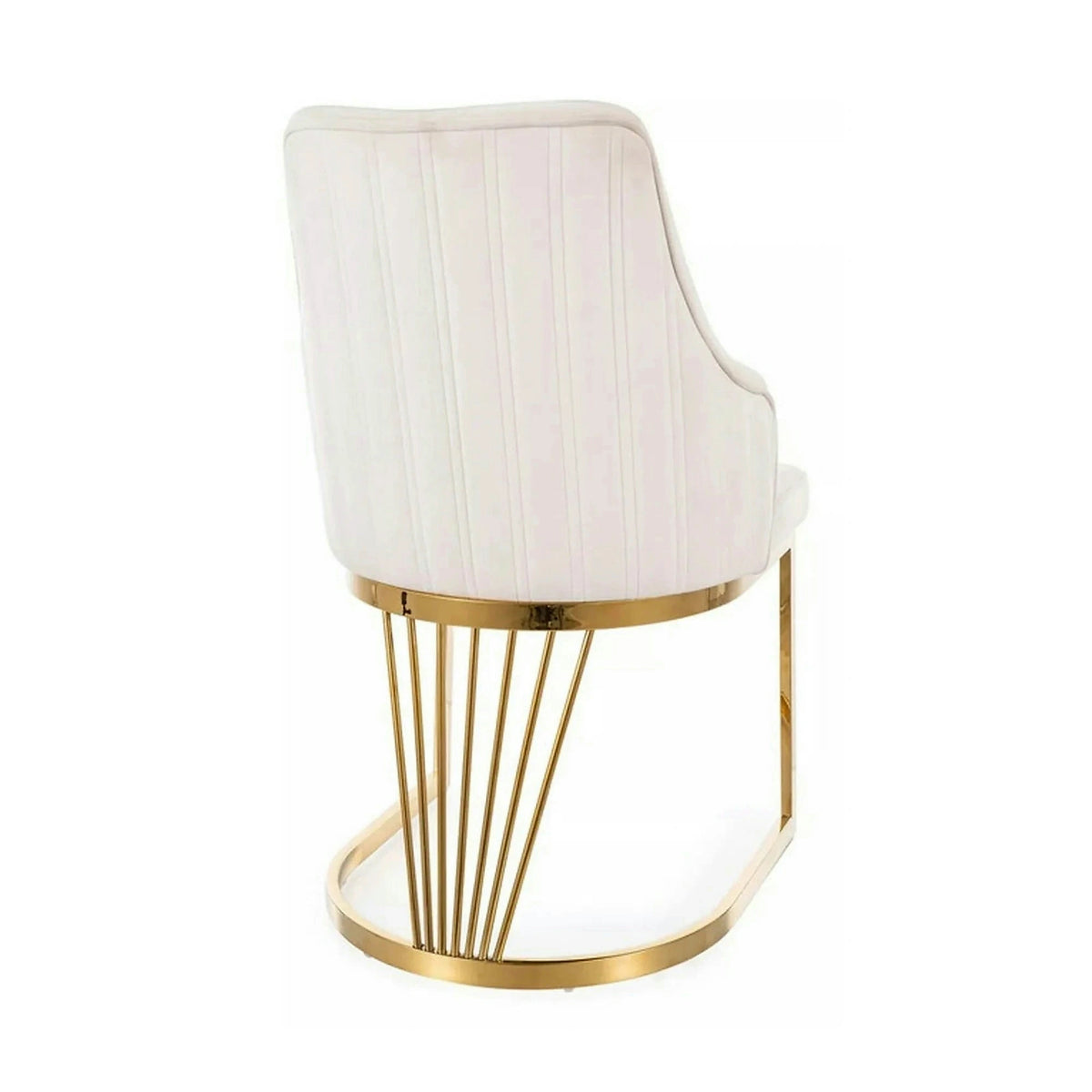 Scaun ALURE, bej deschis - Bluvel 22, stofa catifelata/metal, 52x64x89 cm