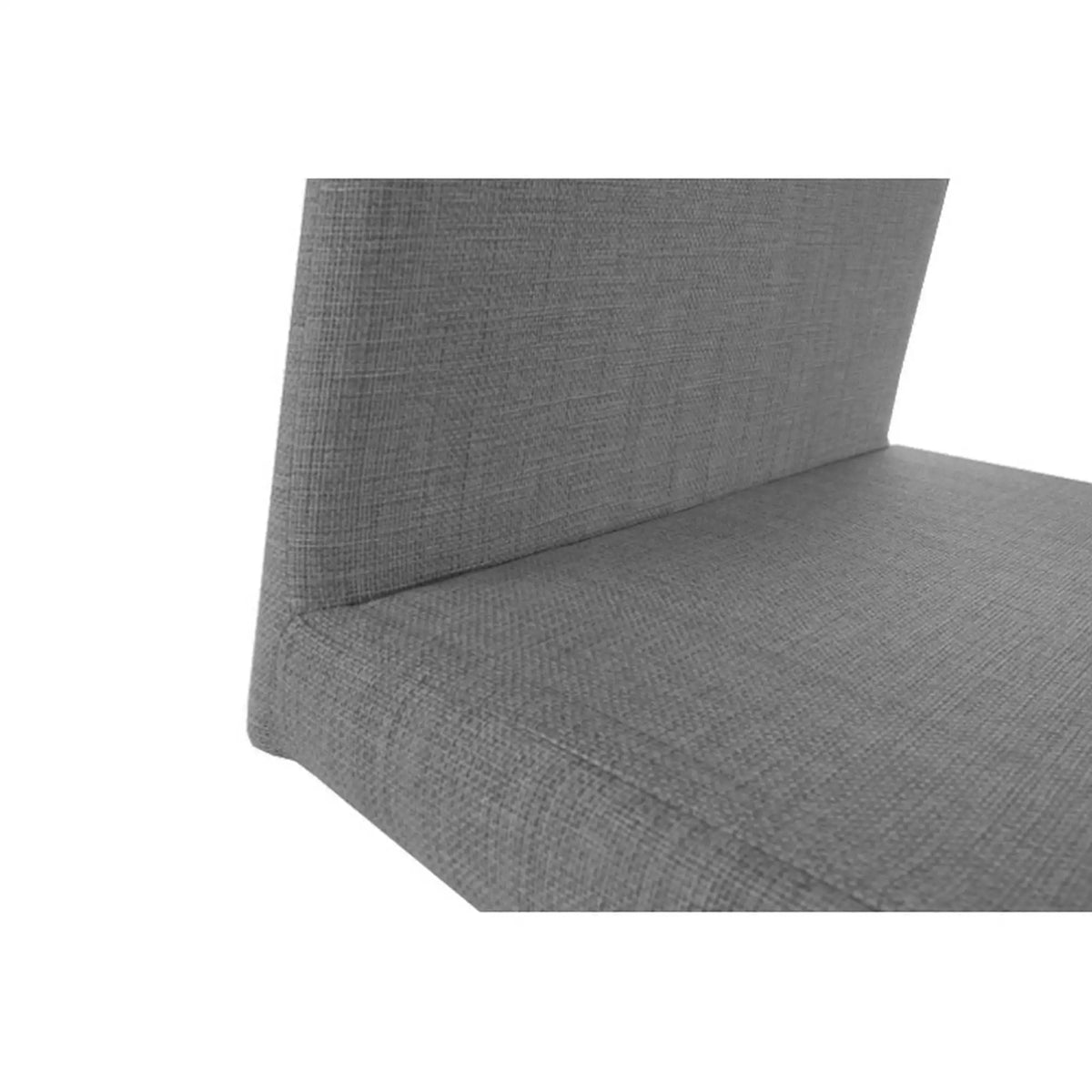 Scaun AMINA, gri inchis/crom, textil/metal, 44x46x110 cm