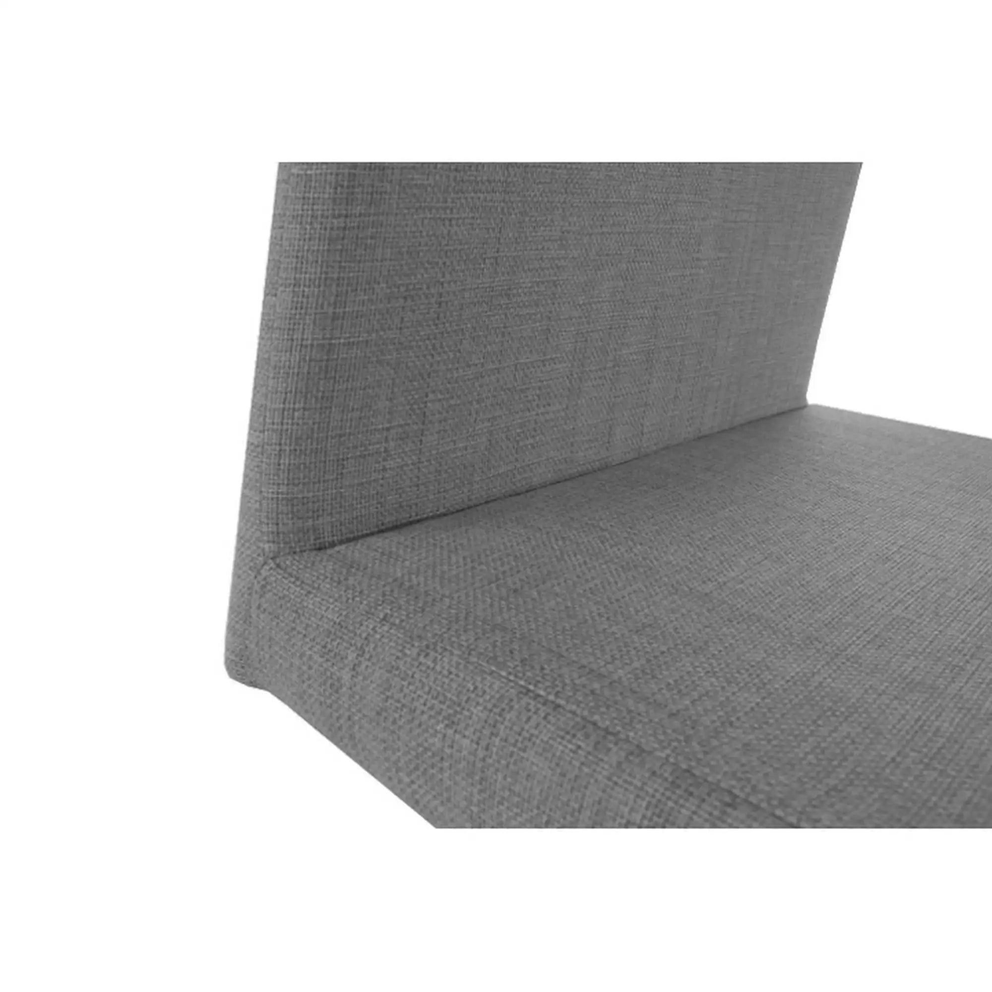 Scaun AMINA, gri inchis/crom, textil/metal, 44x46x110 cm