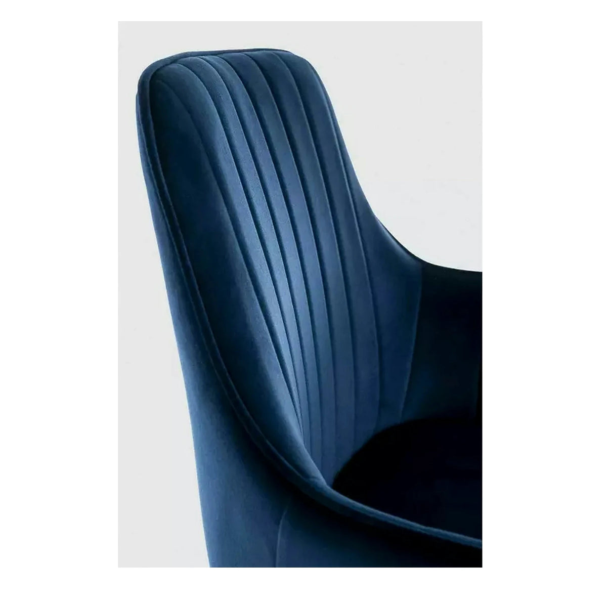 Scaun APPLE, albastru/negru, stofa catifelata - Bluvel 86/metal, 57x47x85 cm