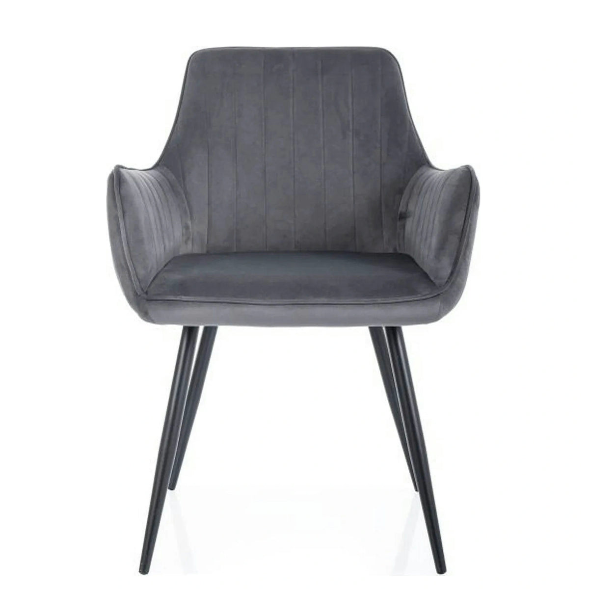 Scaun APPLE, gri/negru, stofa catifelata - Bluvel 14/metal, 57x47x85 cm