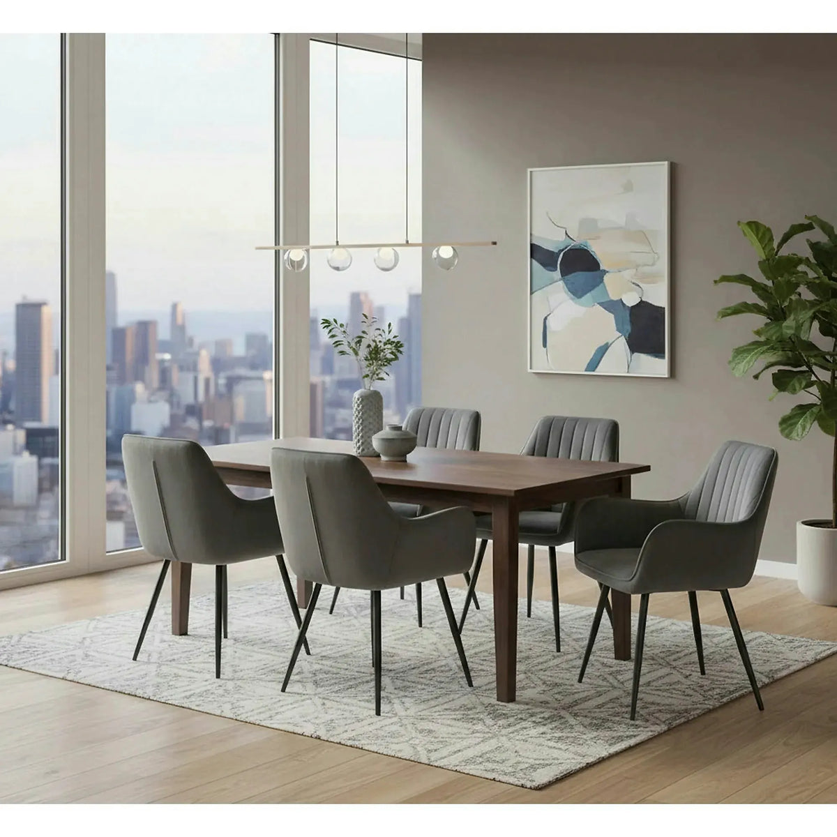 Scaun APPLE, gri/negru, stofa catifelata - Bluvel 14/metal, 57x47x85 cm