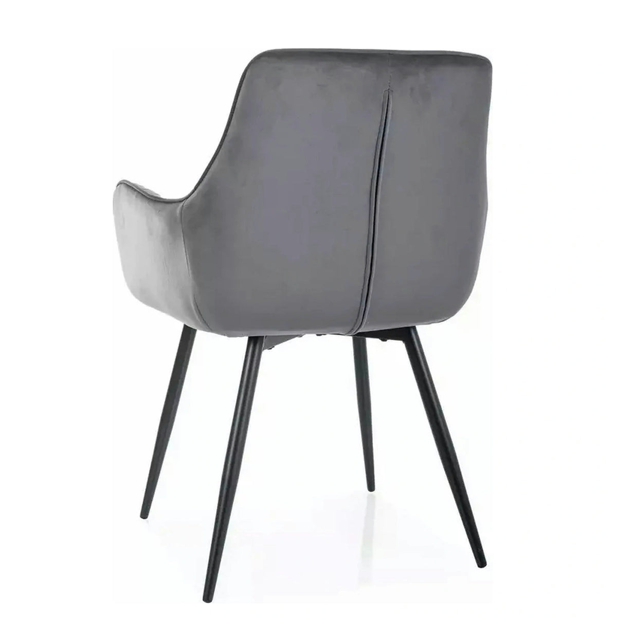 Scaun APPLE, gri/negru, stofa catifelata - Bluvel 14/metal, 57x47x85 cm