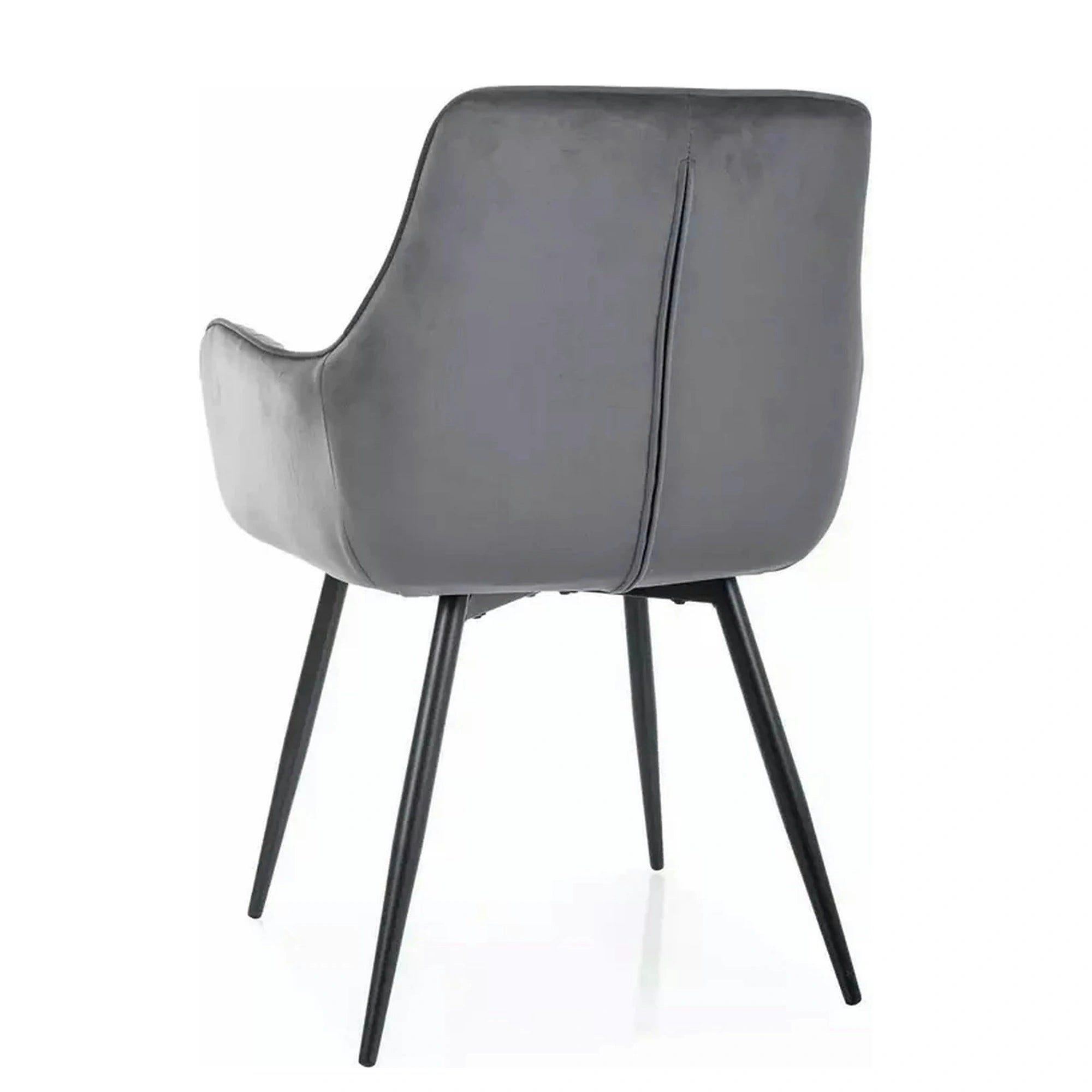 Scaun APPLE, gri/negru, stofa catifelata - Bluvel 14/metal, 57x47x85 cm
