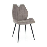 Scaun ARCO, bej/negru, stofa clasica - Brego 34/metal, 51x43x91 cm