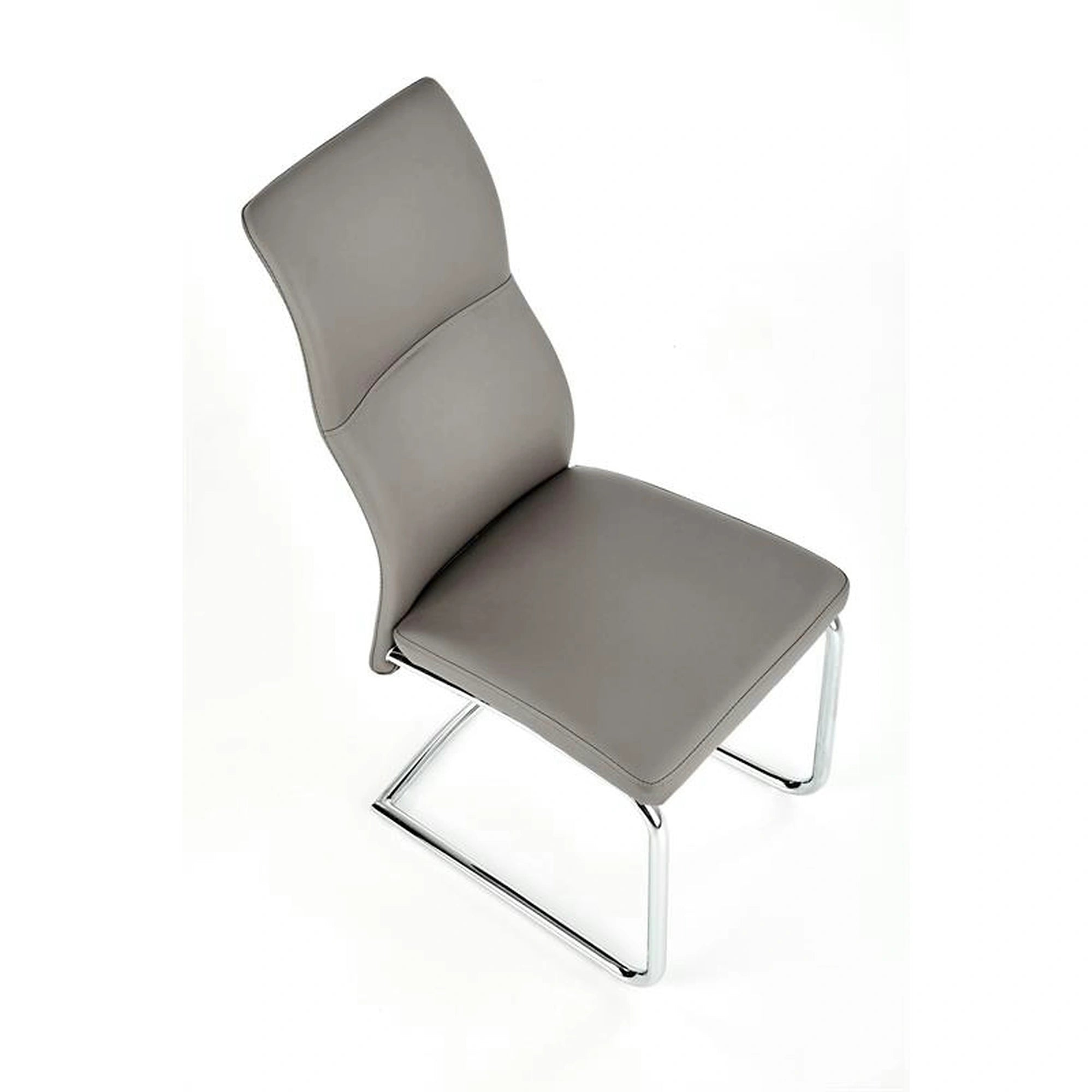 Scaun ARCO, gri/crom, piele ecologica/metal, 46x47x100 cm