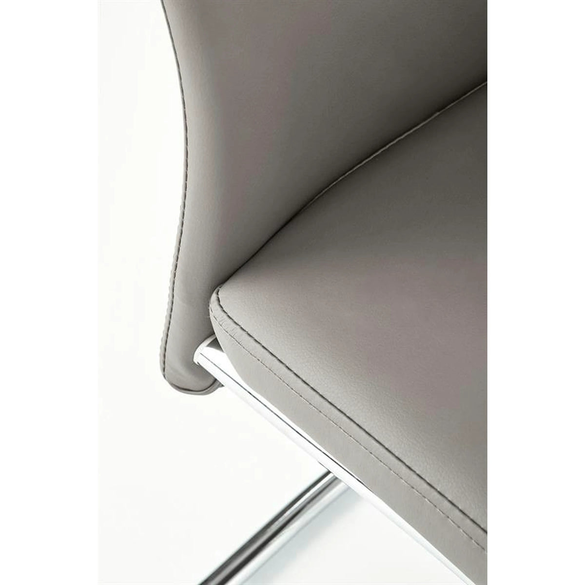 Scaun ARCO, gri/crom, piele ecologica/metal, 46x47x100 cm