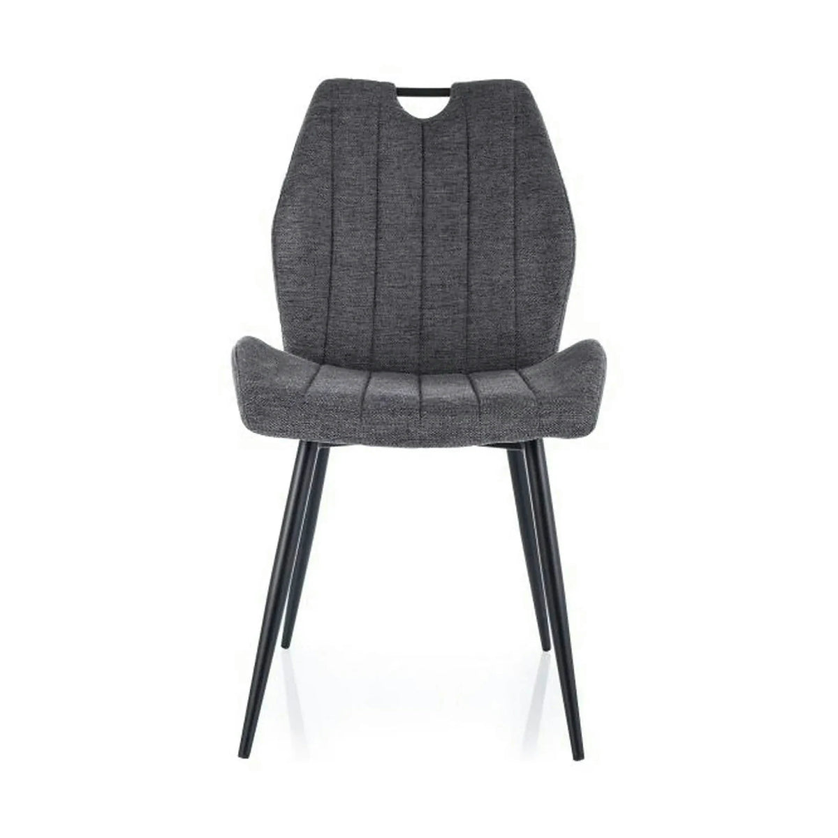 Scaun ARCO, gri inchis/negru, stofa clasica - Brego 18/metal, 51x43x91 cm