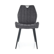 Scaun ARCO, gri inchis/negru, stofa clasica - Brego 18/metal, 51x43x91 cm
