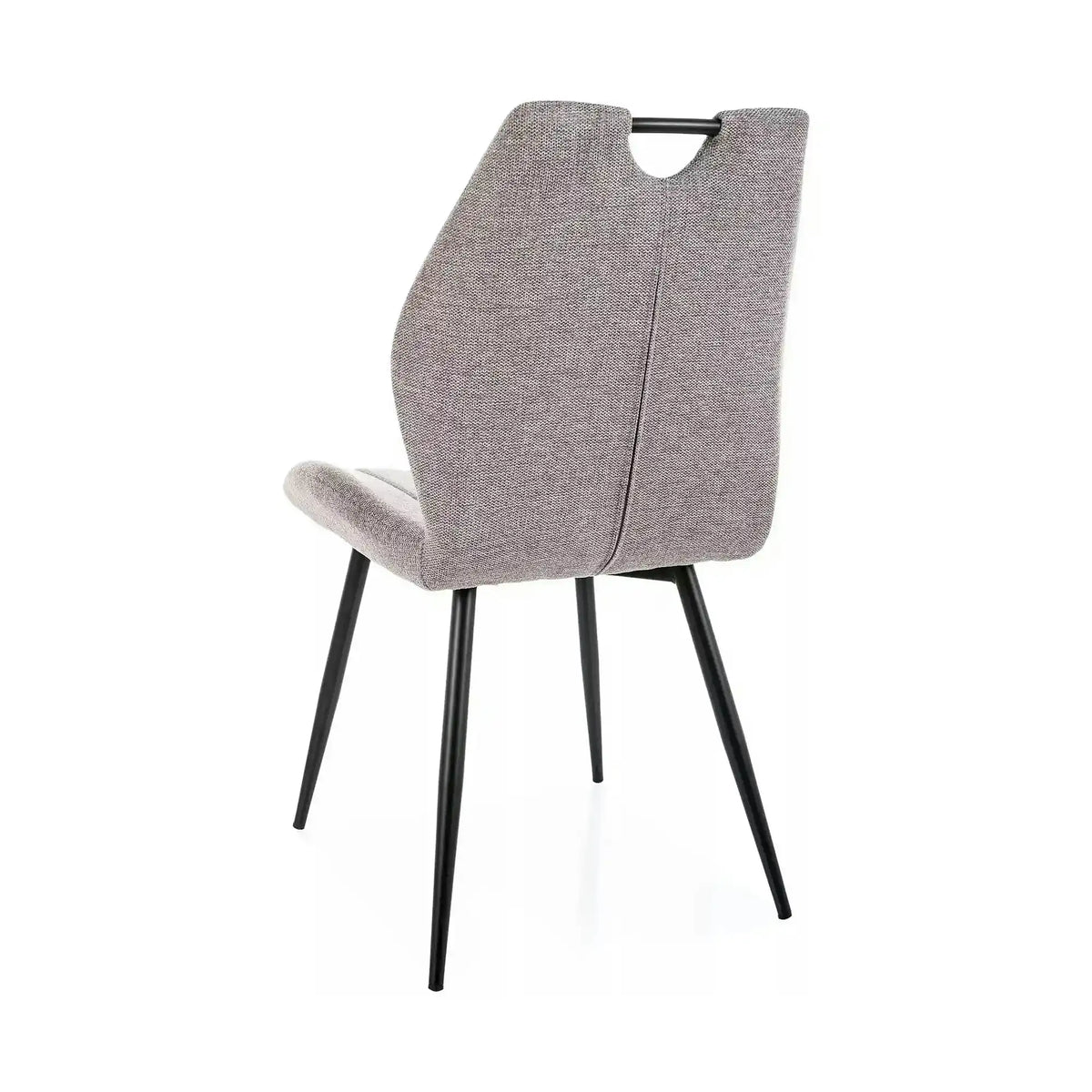 Scaun ARCO, gri/negru mat, stofă/metal, 51x43x91 cm
