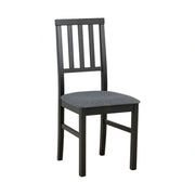 Scaun AREN, gri grafit/negru, stofa clasica/lemn, 43x50x92 cm