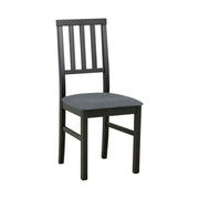 Scaun AREN, gri grafit/negru, stofa clasica/lemn, 43x50x92 cm