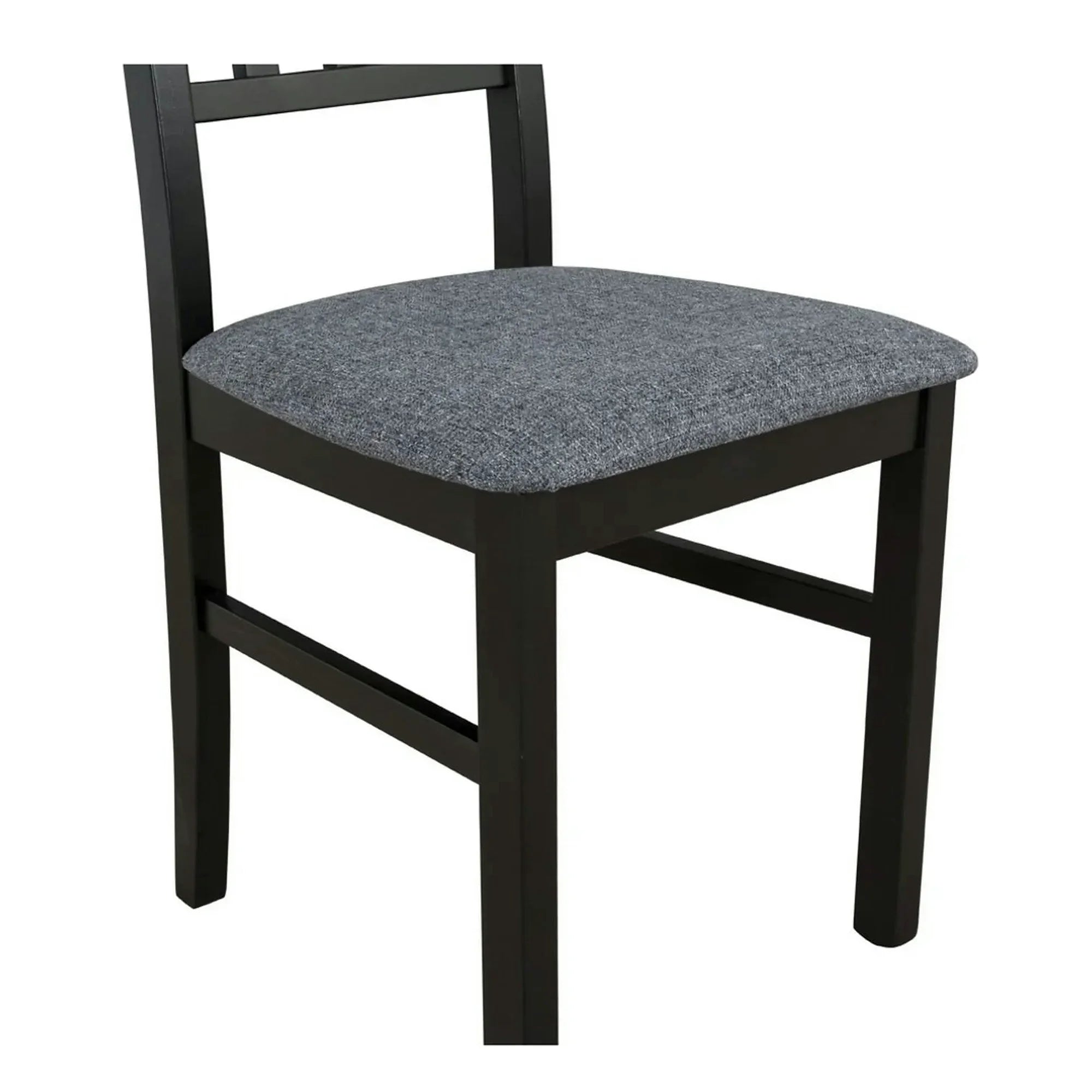 Scaun AREN, gri grafit/negru, stofa clasica/lemn, 43x50x92 cm