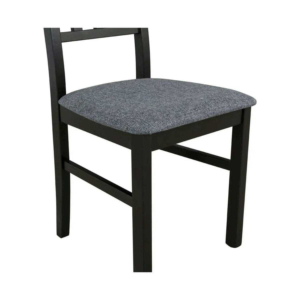 Scaun AREN, gri grafit/negru, stofa clasica/lemn, 43x50x92 cm