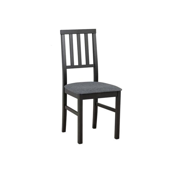 Scaun AREN, gri grafit/negru, stofa clasica/lemn, 43x50x92 cm