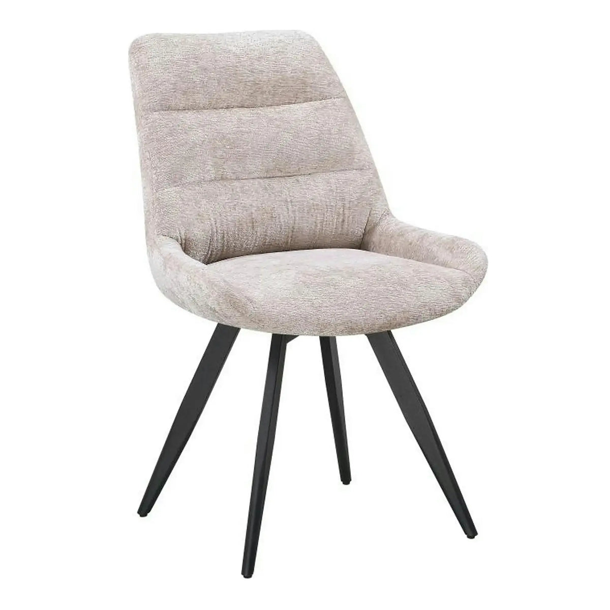 Scaun ART, bej/negru, stofa/metal, 65x56x86 cm