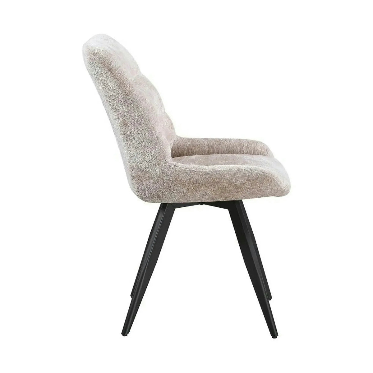 Scaun ART, bej/negru, stofa/metal, 65x56x86 cm