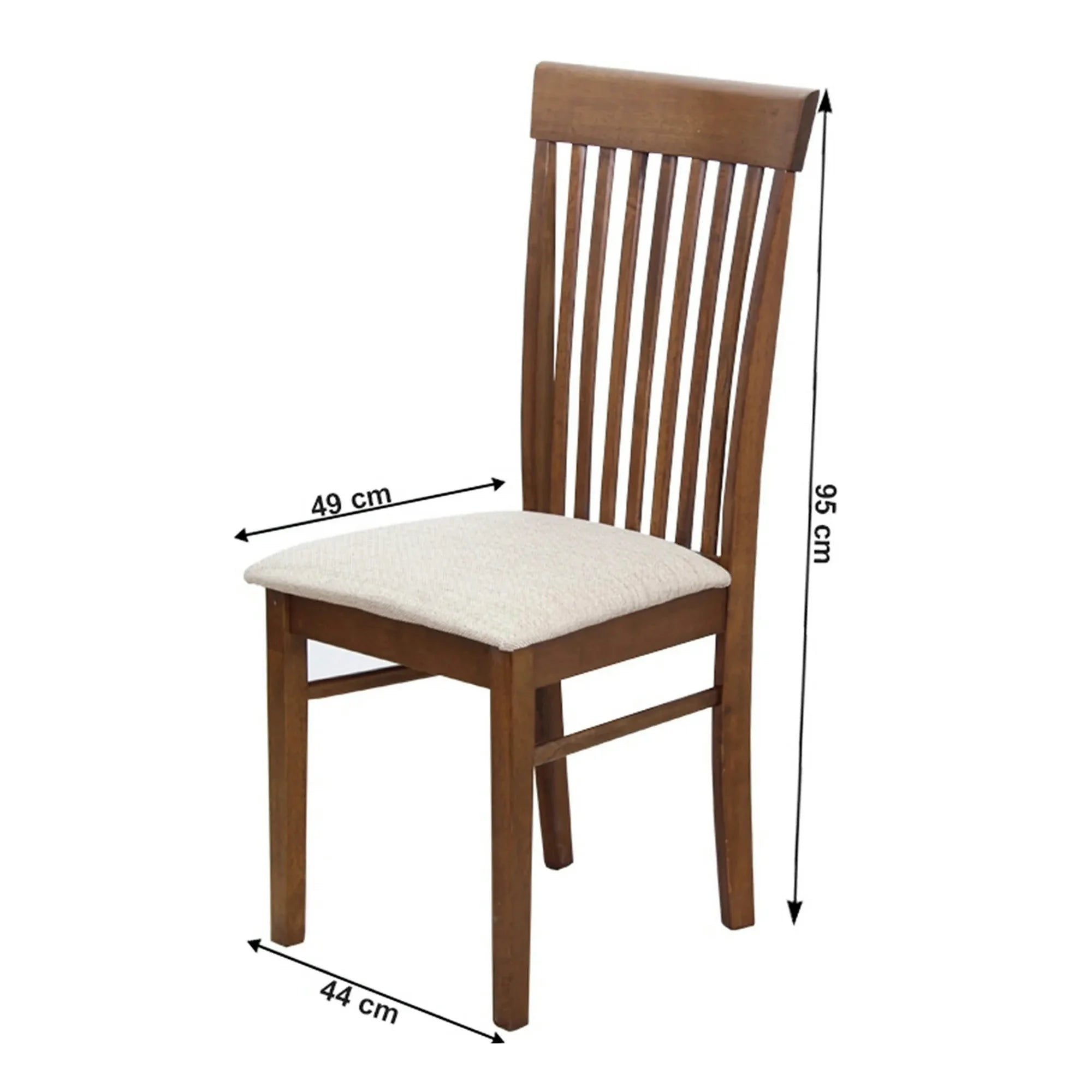 Scaun ASTRO NEW, maro deschis/nuc, tesatura, 44x49x95 cm